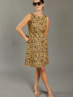 J.McLaughlin Lizzi Dress in Leopard: RSVP x Steven Stolman Tan/Black Online