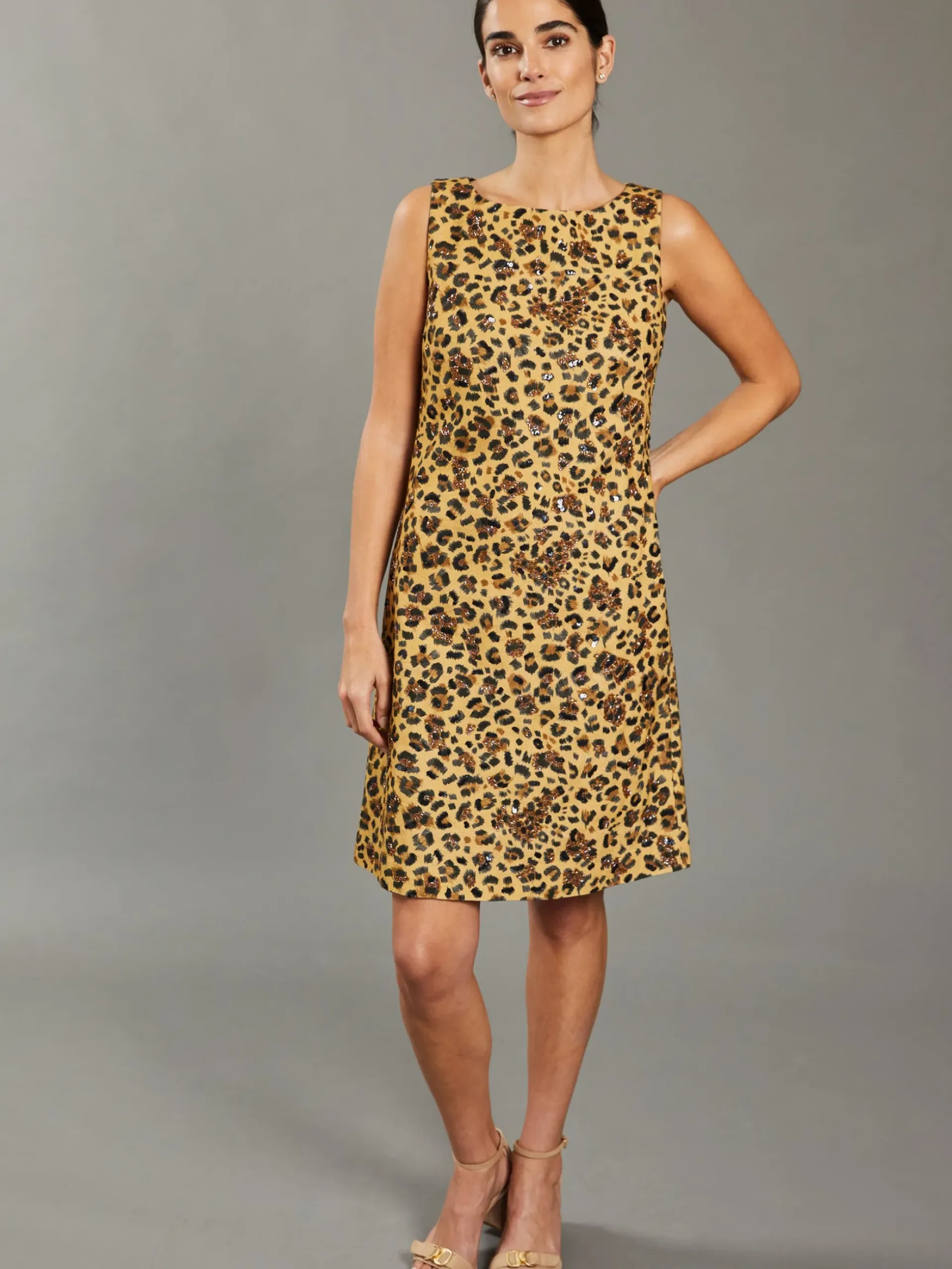 J.McLaughlin Lizzi Dress in Leopard: RSVP x Steven Stolman Tan/Black Online
