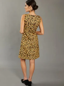 J.McLaughlin Lizzi Dress in Leopard: RSVP x Steven Stolman Tan/Black Online