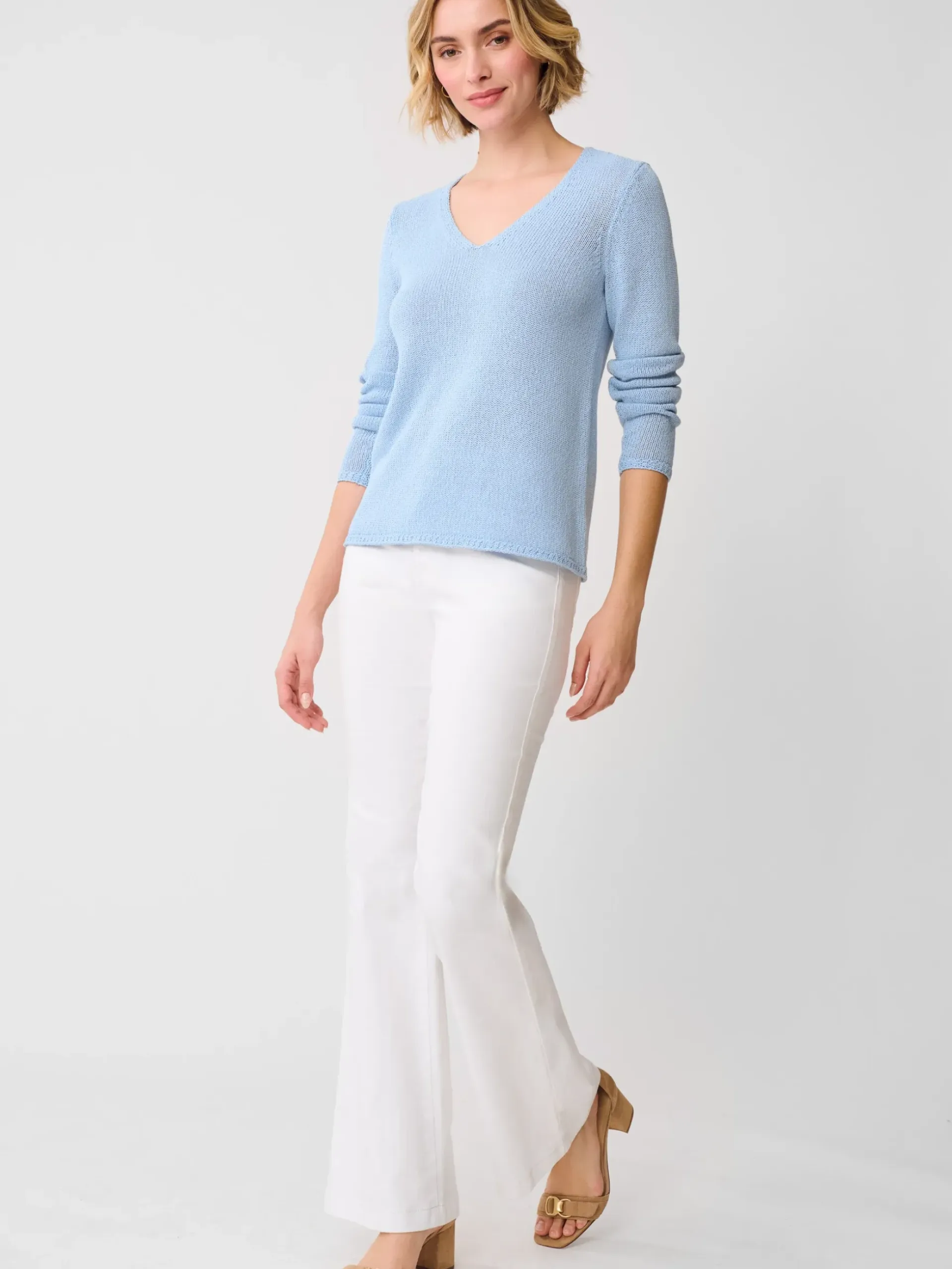 J.McLaughlin Ludlow Sweater LightBlue Hot