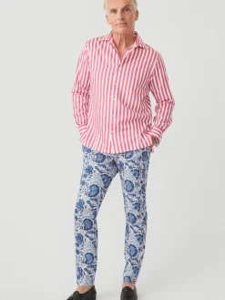 J.McLaughlin Lukas Pants in Eastern Blooms Sand/Navy/Denim Clearance