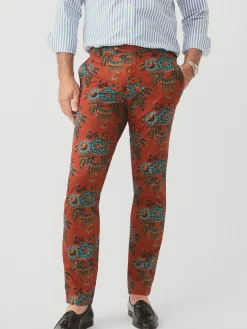 J.McLaughlin Lukas Pants in Vintage Bouquet Red/Multi Sale