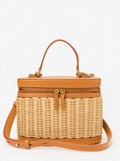 J.McLaughlin Lyla Wicker Bucket Bag Natural Online