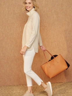 J.McLaughlin Marisa Fleece Top Oatmeal Outlet