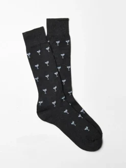 J.McLaughlin Martini Socks DarkHeatherGray Best