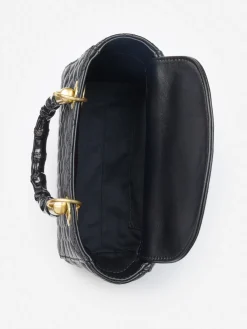 J.McLaughlin Mathilde Quilted Leather Handbag Black Discount