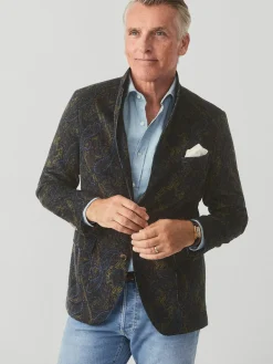 J.McLaughlin McCown Sport Coat in Paisley Blue/Brown/Yellow/Red Outlet