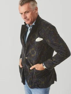 J.McLaughlin McCown Sport Coat in Paisley Blue/Brown/Yellow/Red Outlet