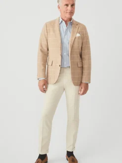 J.McLaughlin McCown Wool Sport Coat in Herringbone OffWhite/Oatmeal Clearance