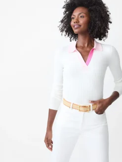 J.McLaughlin Michaela Sweater White/Pink Outlet