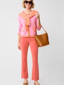 J.McLaughlin Milburn Velvet Jeans DeepCoral Clearance