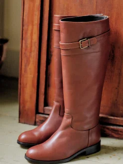 J.McLaughlin Millbrook Leather Boots Brown Outlet