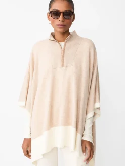 J.McLaughlin Misty Poncho Oatmeal/Ivory Discount