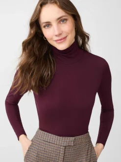J.McLaughlin Nadia Turtleneck Burgundy Clearance