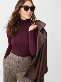 J.McLaughlin Nadia Turtleneck Burgundy Clearance