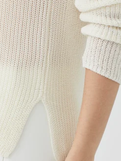 J.McLaughlin Napeague Linen Blend Sweater Ivory Hot