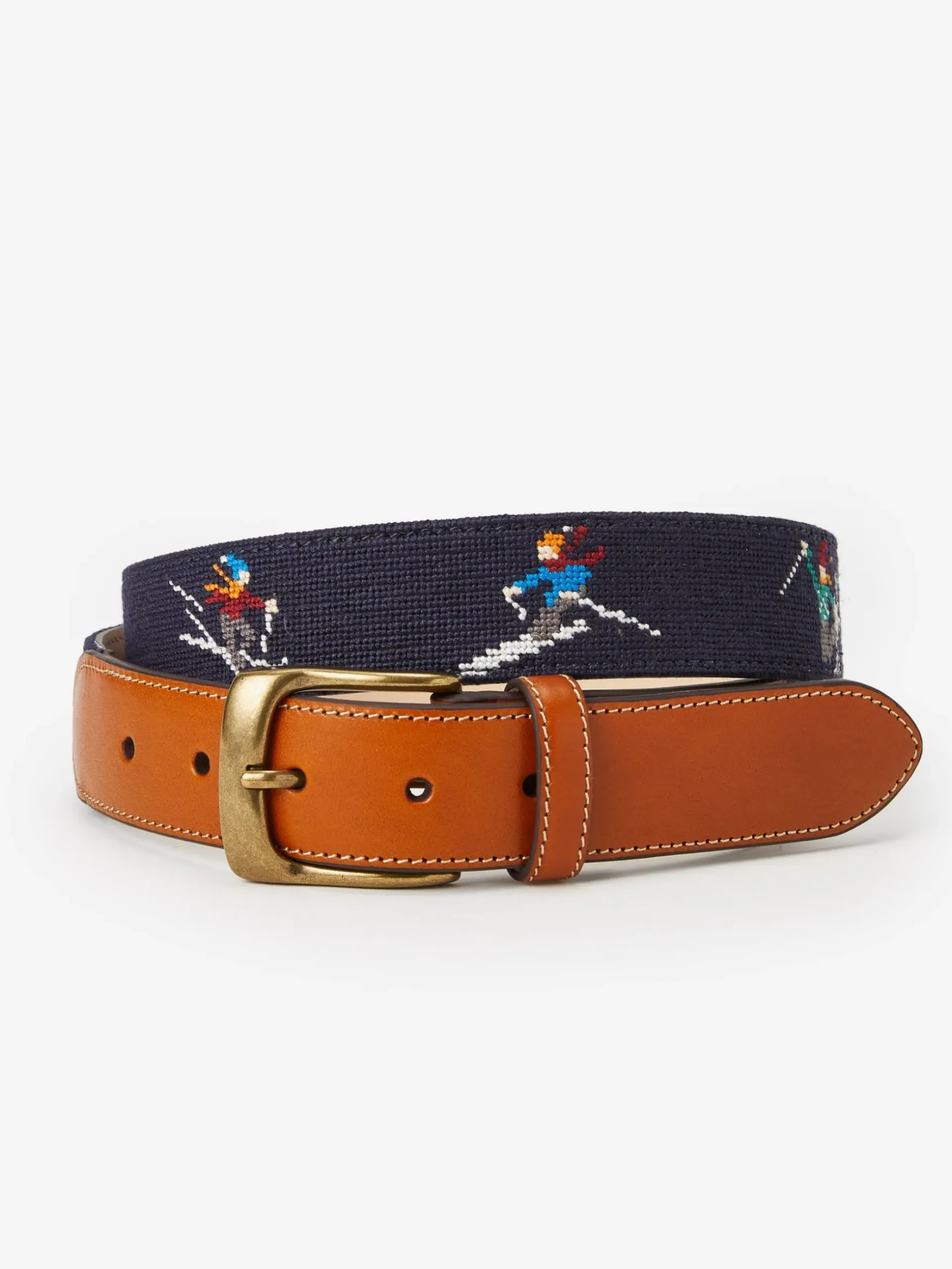 J.McLaughlin Needlepoint Belt in Skier Navy Sale