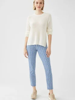 J.McLaughlin Newport Capri Pants in Marseilles Geo LightBlue/Blue/Navy New