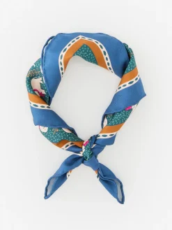 J.McLaughlin Nikka Silk Kerchief in Elephant Gate Green/Navy Discount