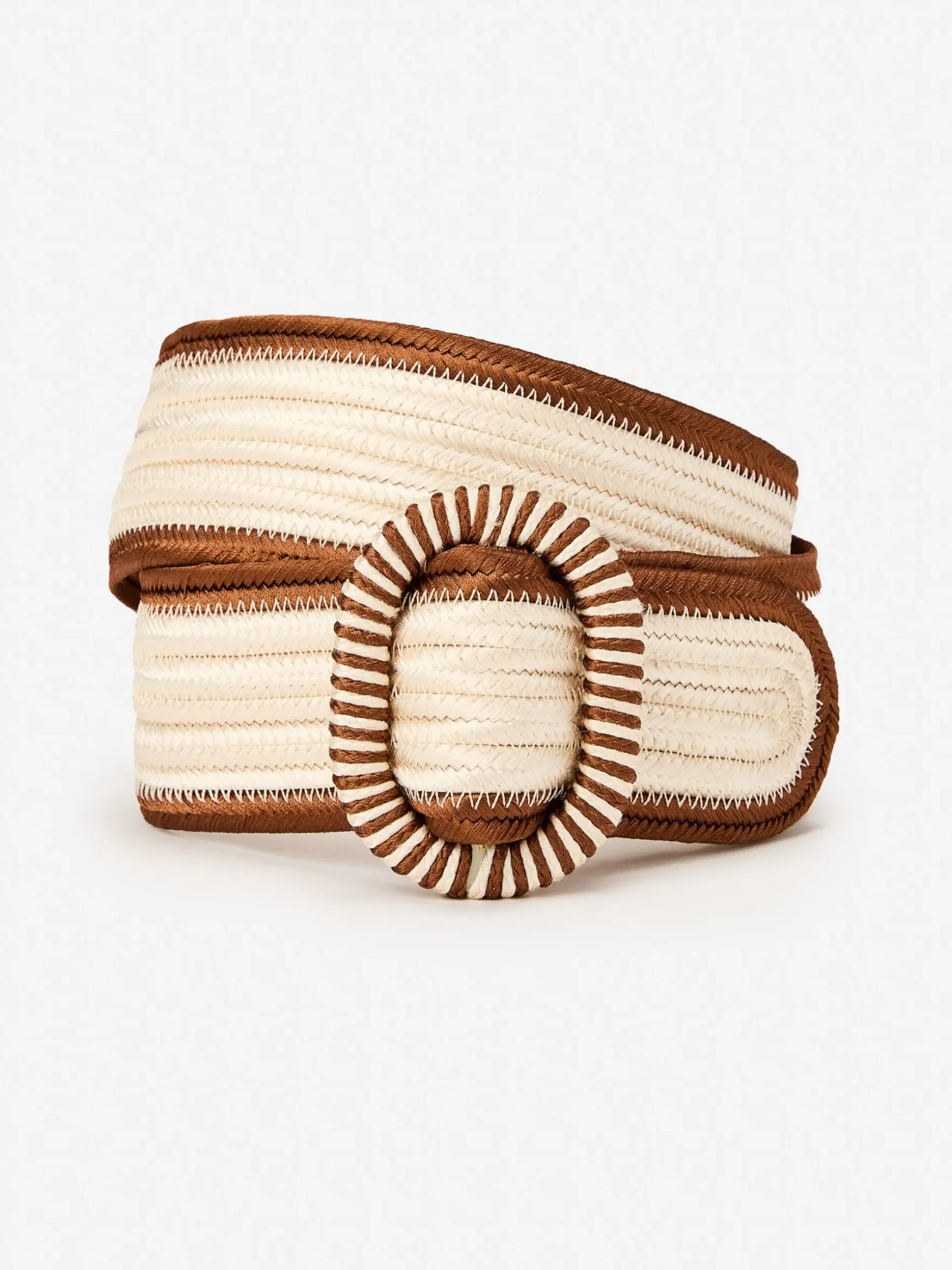 J.McLaughlin Ojai Belt Cream/Brown Discount