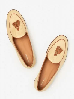 J.McLaughlin Oskar Grasscloth Loafers Natural/Brown New