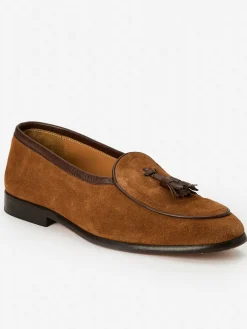J.McLaughlin Oskar Suede Loafers Cognac Best