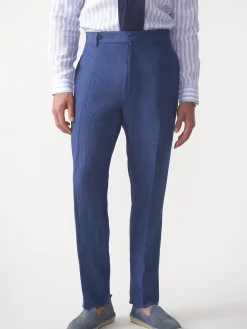 J.McLaughlin Oxford Linen Pants HeatherNavy Hot