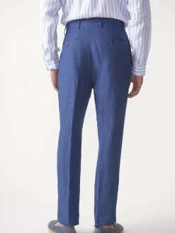 J.McLaughlin Oxford Linen Pants HeatherNavy Hot