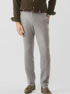 J.McLaughlin Oxford Pants in Pinstripe Gray/White Outlet