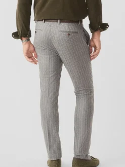 J.McLaughlin Oxford Pants in Pinstripe Gray/White Outlet