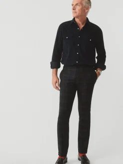 J.McLaughlin Oxford Pants in Plaid Navy/Red/Green Best