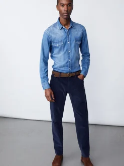 J.McLaughlin Parker Corduroy Pants BlueSlate Sale