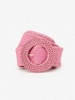J.McLaughlin Popie Grasscloth Belt Pink Fashion