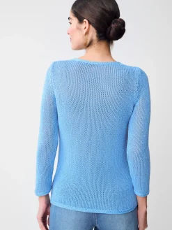 J.McLaughlin Raelyn Linen Blend Sweater HeavenBlue Sale