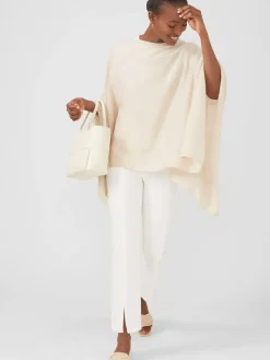 J.McLaughlin Rale Cashmere Poncho LightHeatherOatmeal Online