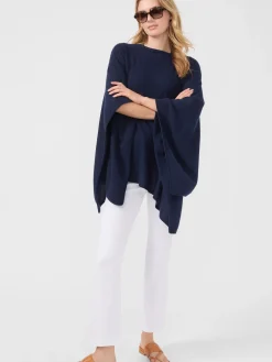 J.McLaughlin Rale Cashmere Poncho Navy Best