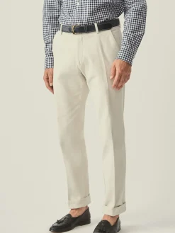J.McLaughlin Redding Straight-Fit Chino Pants in Italian Moleskin Stone Online