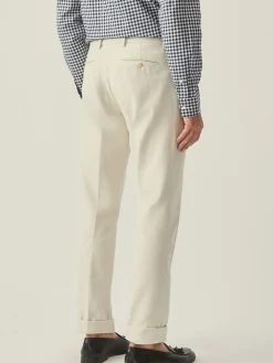 J.McLaughlin Redding Straight-Fit Chino Pants in Italian Moleskin Stone Online