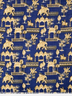 J.McLaughlin Reed Scarf in Desert Toile Navy/Tan Outlet