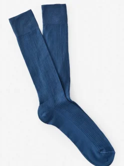 J.McLaughlin Ribbed Socks CobaltBlue Clearance