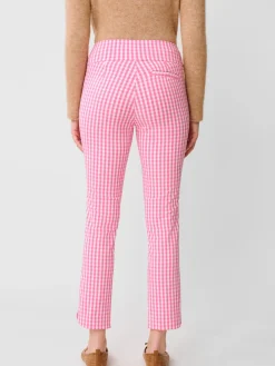 J.McLaughlin Romilly Pants in Gingham HotPink/White Discount