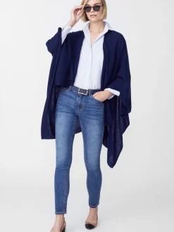 J.McLaughlin Rossi Cashmere Wrap Navy New