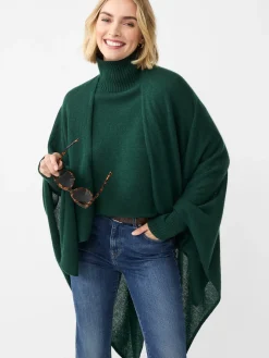 J.McLaughlin Rossi Cashmere Wrap EmeraldGreen Sale