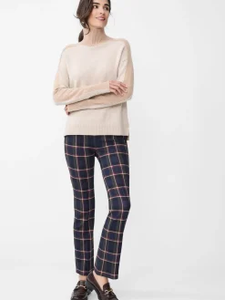 J.McLaughlin Rylie Pants in Stadium Plaid Navy/Olive Best
