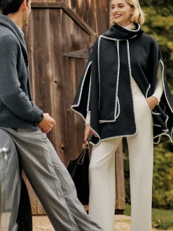 J.McLaughlin Sabrina Cape Black Best