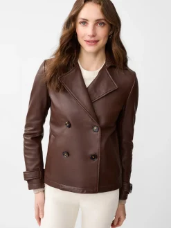 J.McLaughlin Saskia Leather Jacket Chocolate Fashion