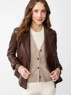 J.McLaughlin Saskia Leather Jacket Chocolate Fashion