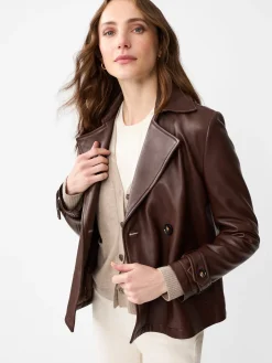 J.McLaughlin Saskia Leather Jacket Chocolate Fashion