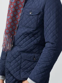 J.McLaughlin Sebby Quilted Jacket Navy Fashion