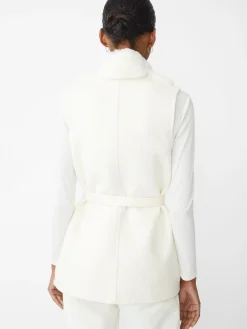 J.McLaughlin Sersha Faux Fur Vest OffWhite New